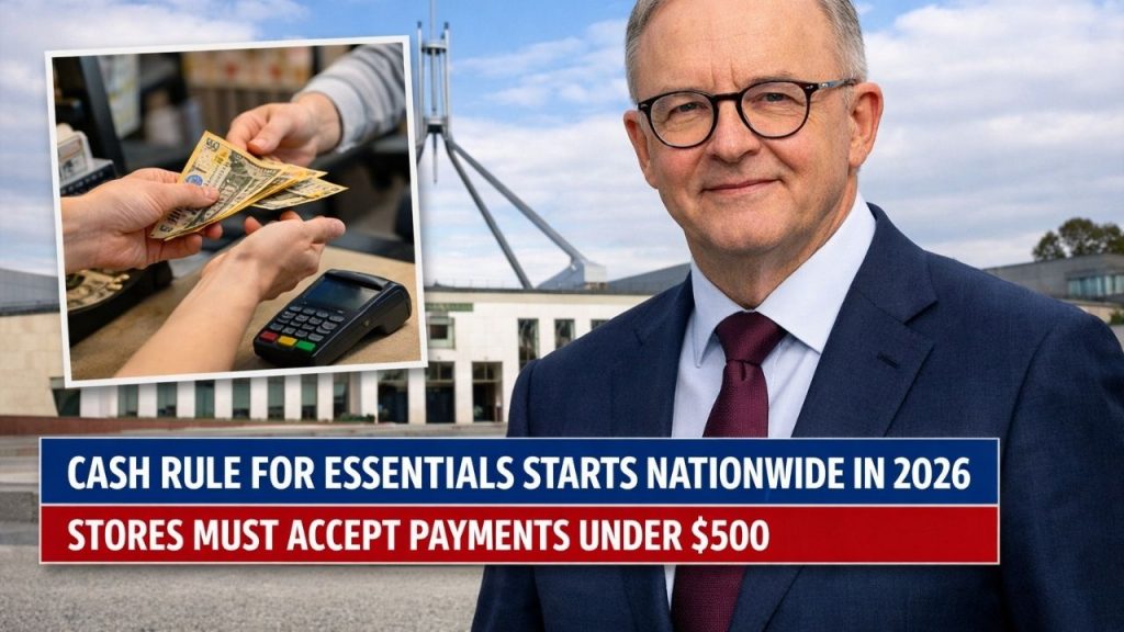 Cash Rule for Essentials Starts Nationwide in 2026 — Stores Must Accept Payments Under $500