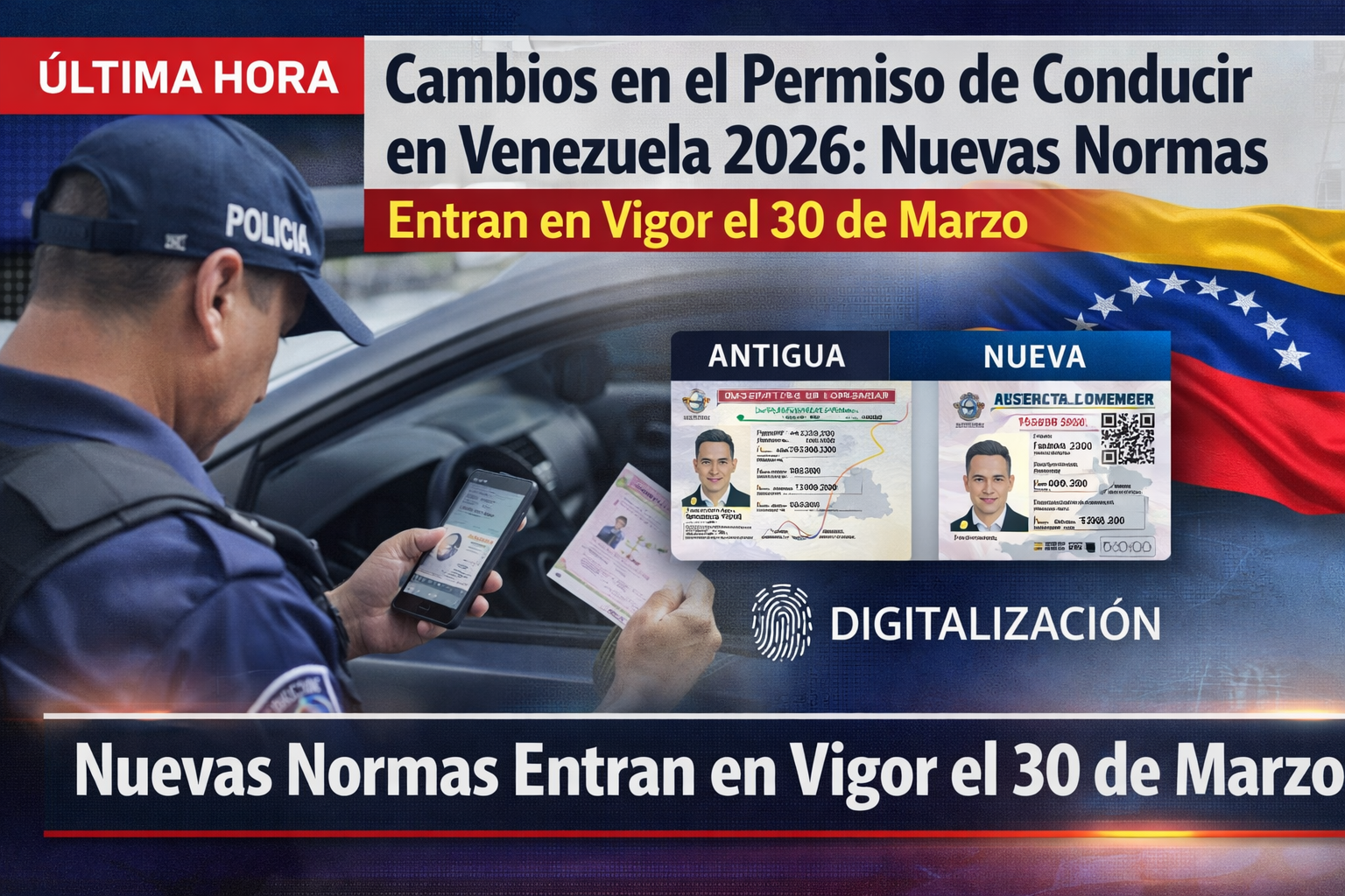 Cambios en el Permiso de Conducir en Venezuela 2026: Nuevas Normas Entran en Vigor el 30 de Marzo
