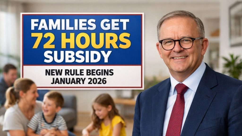 Families Get 72 Hours Subsidy — New Rule Begins January 2026