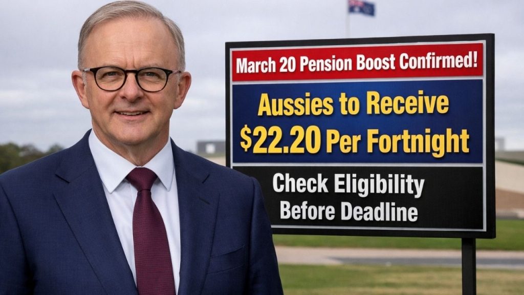 March 20 Pension Boost Confirmed: Aussies to Receive Extra $22.20 Per Fortnight — Check Eligibility Before Deadline