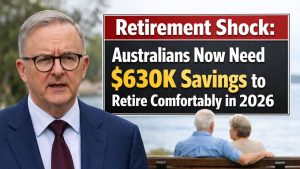 Retirement Shock: Australians Now Need $630K Savings to Retire Comfortably in 2026
