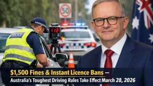 $1,500 Fines & Instant Licence Bans — Australia’s Toughest Driving Rules Take Effect March 28, 2026