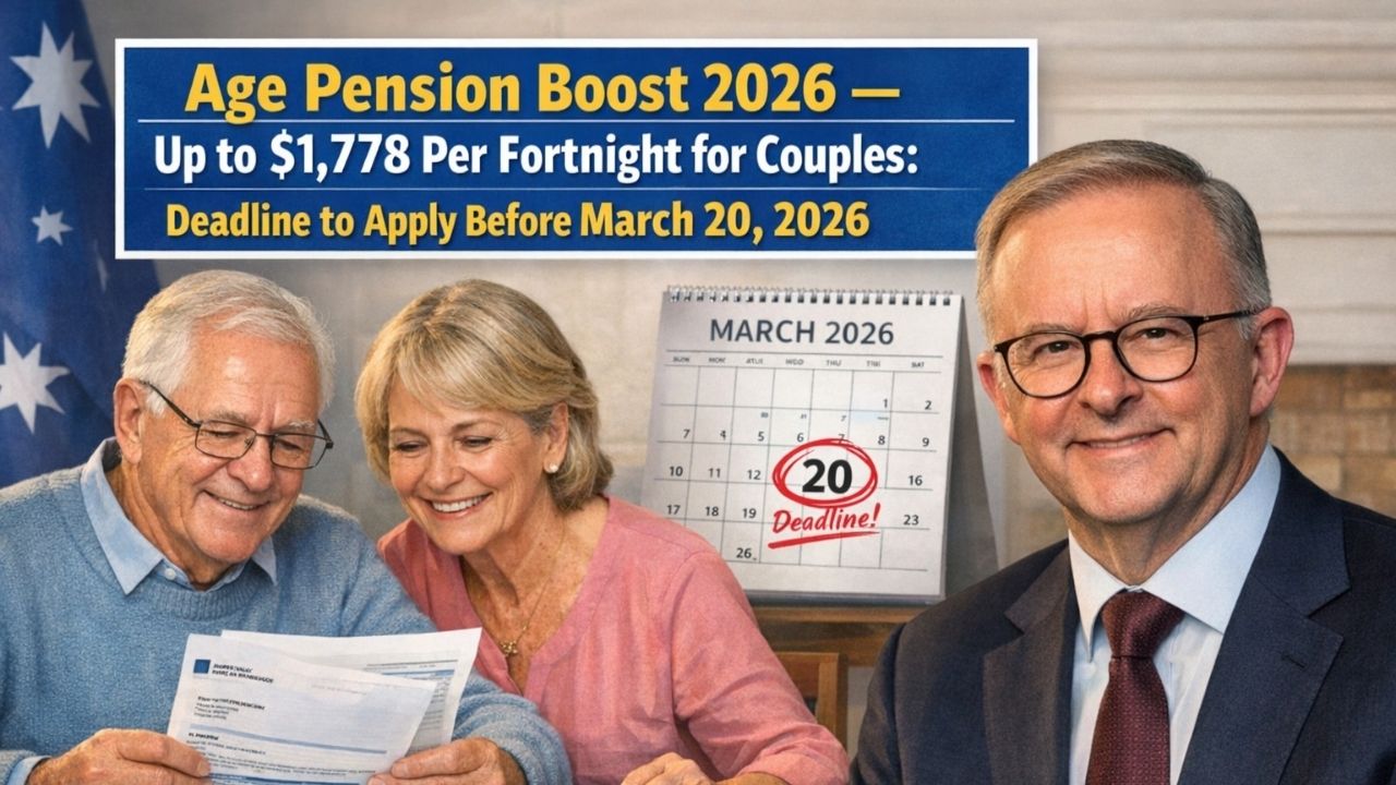 Age Pension Boost 2026 – Up to $1,778 Per Fortnight for Couples: Deadline to Apply Before March 20, 2026
