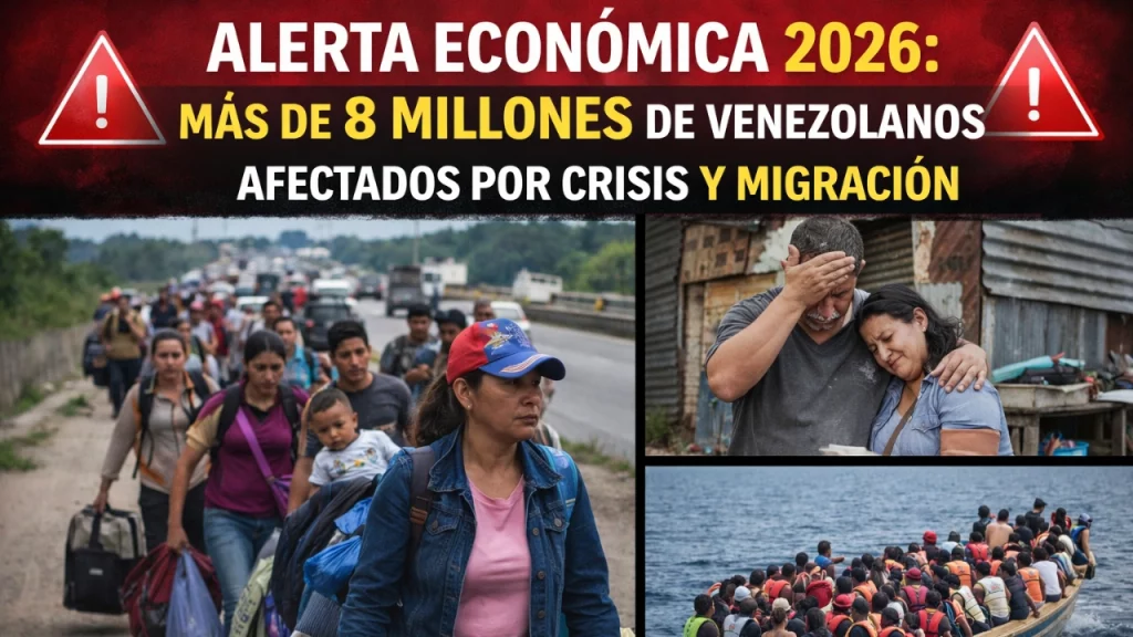 Alerta Económica 2026: Más de 8 millones de venezolanos afectados por crisis y migración