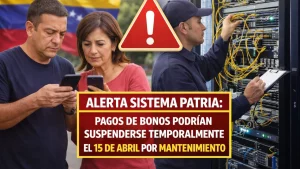 Alerta Sistema Patria: Pagos de Bonos Podrían Suspenderse Temporalmente el 15 de Abril por Mantenimiento