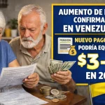 Aumento de Pensión Confirmado en Venezuela: Nuevo Pago Mensual Podría Equivaler a $3–$5 en 2026