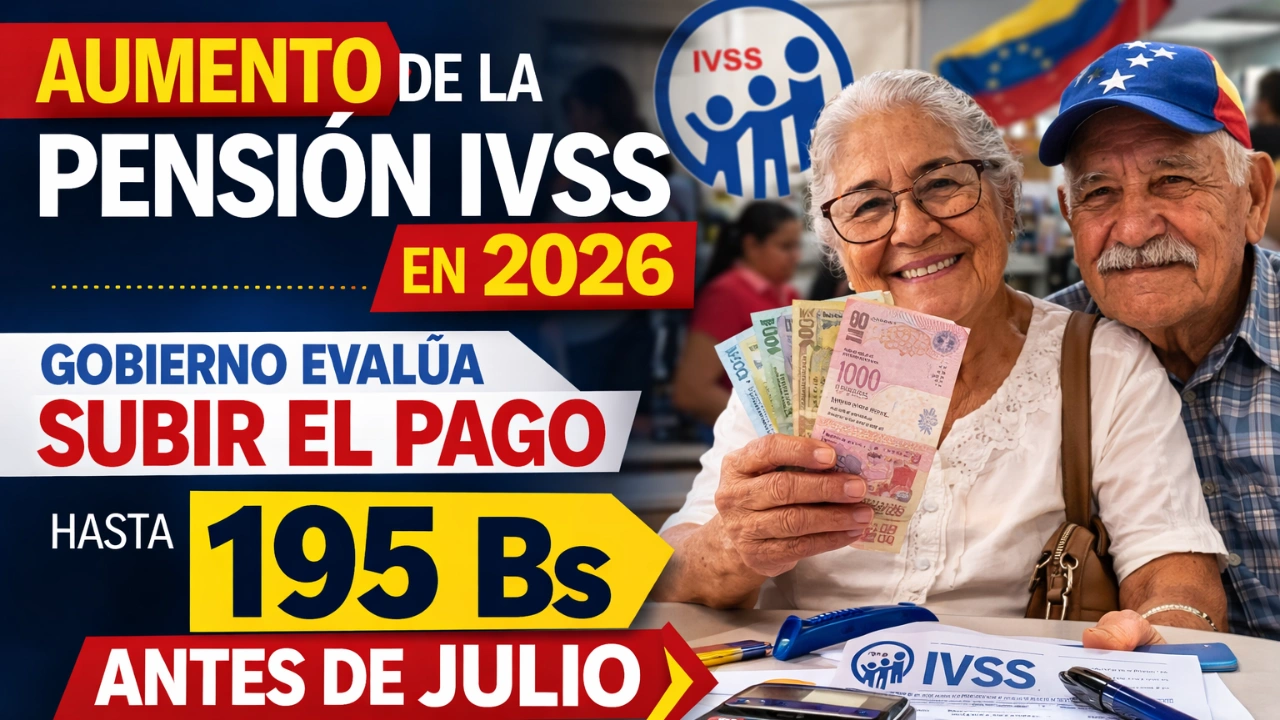 ⁠Aumento de la Pensión IVSS en 2026: Gobierno Evalúa Subir el Pago hasta 195 Bs Antes de Julio