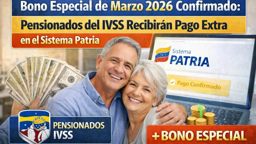 Bono Especial de Marzo 2026 Confirmado: Pensionados del IVSS Recibirán Pago Extra en el Sistema Patria