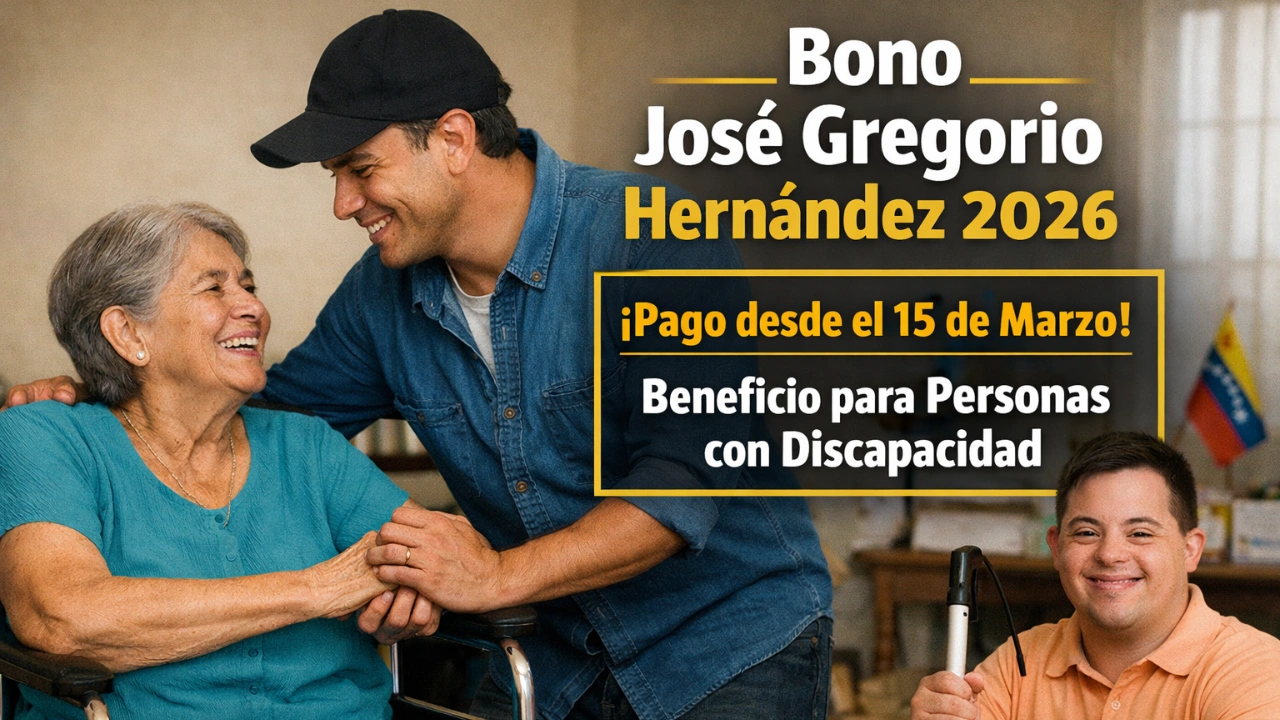 Bono José Gregorio Hernández 2026 Confirman Pago desde el 15 de Marzo — Beneficio para Personas con Discapacidad