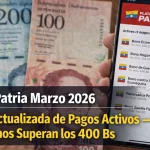 Bono Patria Marzo 2026 Lista Actualizada de Pagos Activos — Algunos Superan los 400 Bs