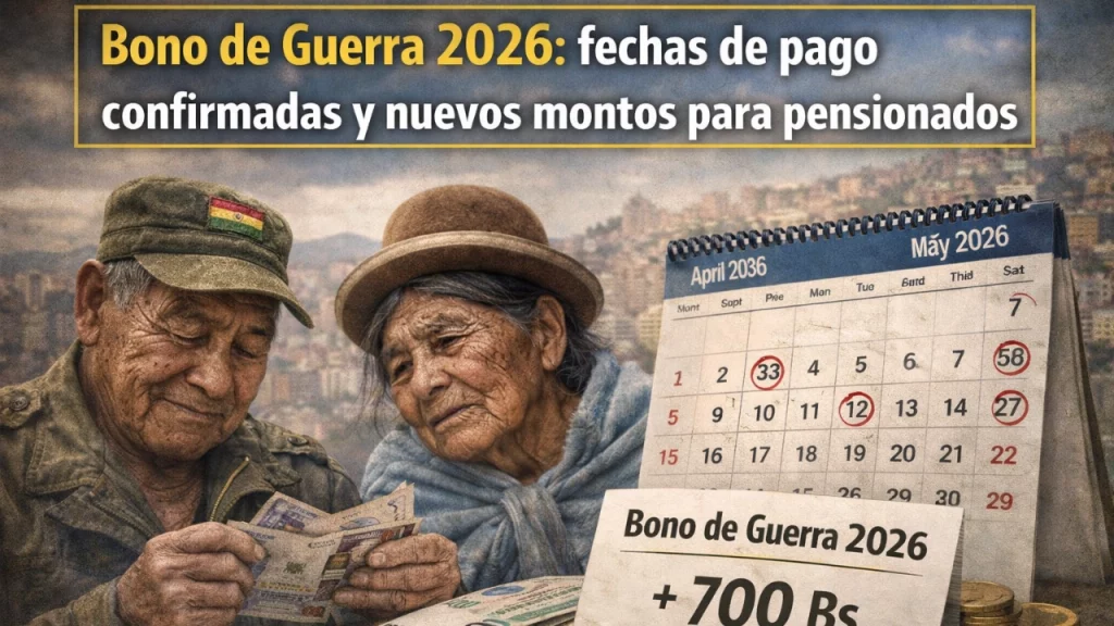 Bono de Guerra 2026: fechas de pago confirmadas y nuevos montos para pensionados