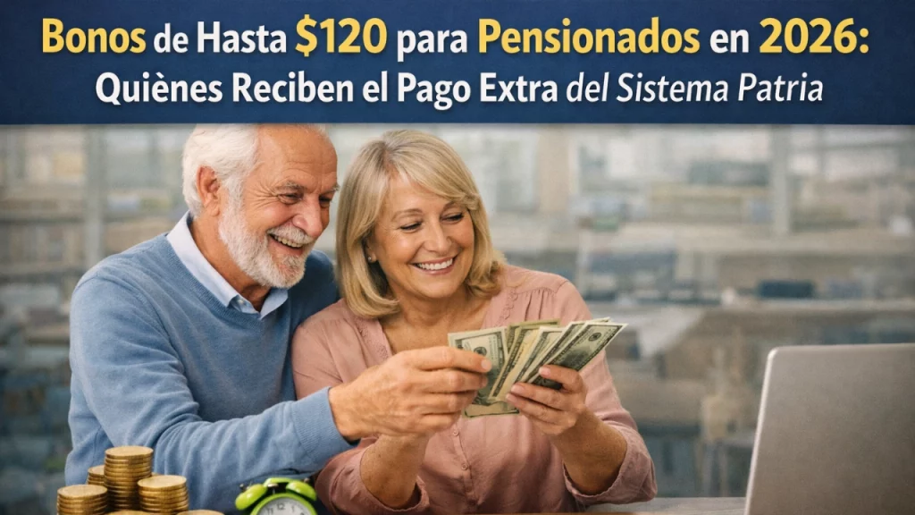 Bonos de Hasta $120 para Pensionados en 2026: Quiénes Reciben el Pago Extra del Sistema Patria