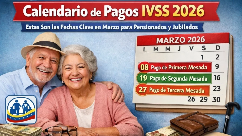 Calendario de Pagos IVSS 2026: Estas Son las Fechas Clave en Marzo para Pensionados y Jubilados