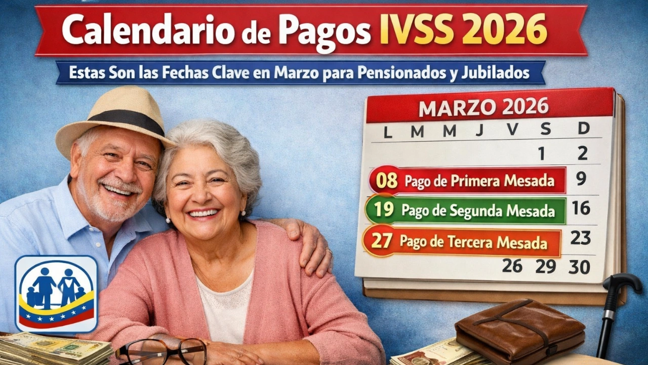 Calendario de Pagos IVSS 2026: Estas Son las Fechas Clave en Marzo para Pensionados y Jubilados