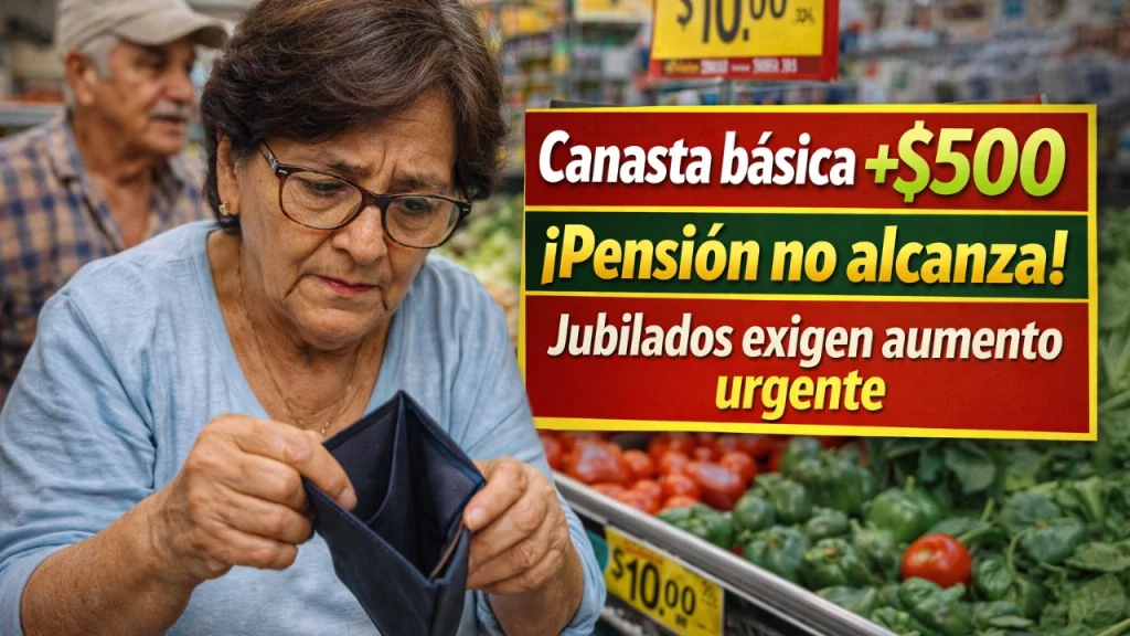 Canasta básica supera los $500 en 2026: jubilados en Venezuela exigen aumento urgente de pensión