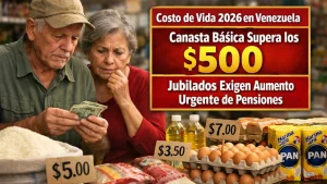 Costo de Vida 2026 en Venezuela: Canasta Básica Supera los $500 y Jubilados Piden Aumento Urgente de Pensiones