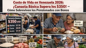 Costo de Vida en Venezuela 2026: Canasta Básica Supera los $350 – Cómo Sobreviven los Pensionados con Bonos