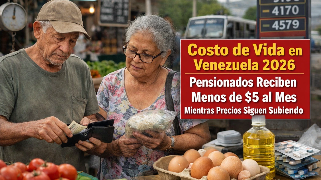 Costo de Vida en Venezuela 2026: Pensionados Reciben Menos de $5 al Mes Mientras Precios Siguen Subiendo