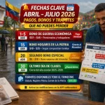 Fechas clave abril–julio 2026: pagos, bonos y trámites que no puedes perder en los próximos meses