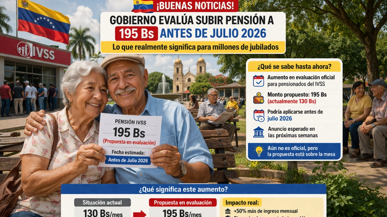 Gobierno evalúa subir pensión a 195 Bs antes de julio 2026: lo que realmente significa para millones de jubilados