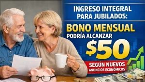 Ingreso Integral para Jubilados: Bono Mensual Podría Alcanzar $50 Según Nuevos Anuncios Económicos