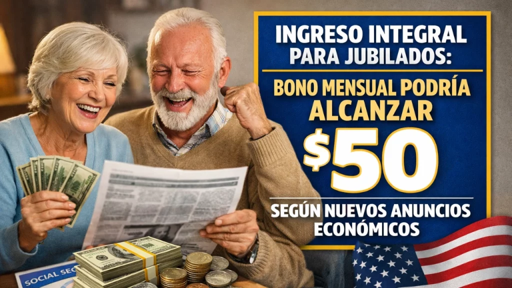 Ingreso Integral para Jubilados: Bono Mensual Podría Alcanzar $50 Según Nuevos Anuncios Económicos