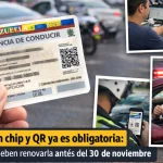 ⁠Licencia con chip y QR ya es obligatoria: conductores deben renovarla antes del 30 de noviembre