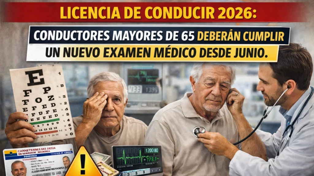 Licencia de Conducir 2026: Conductores Mayores de 65 Deberán Cumplir un Nuevo Examen Médico desde Junio