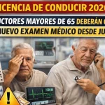 Licencia de Conducir 2026: Conductores Mayores de 65 Deberán Cumplir un Nuevo Examen Médico desde Junio
