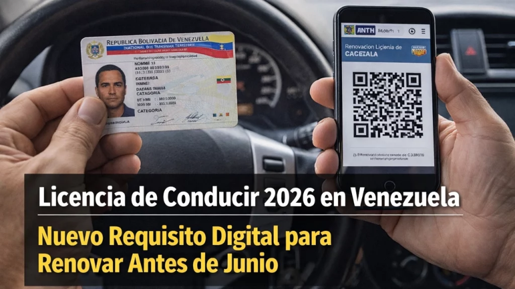 Licencia de Conducir 2026 en Venezuela: Nuevo Requisito Digital para Renovar el Documento Antes de Junio