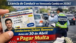 Licencia de Conducir en Venezuela Cambia en 2026: Conductores Deben Renovar Antes del 30 de Abril o Pagar Multa