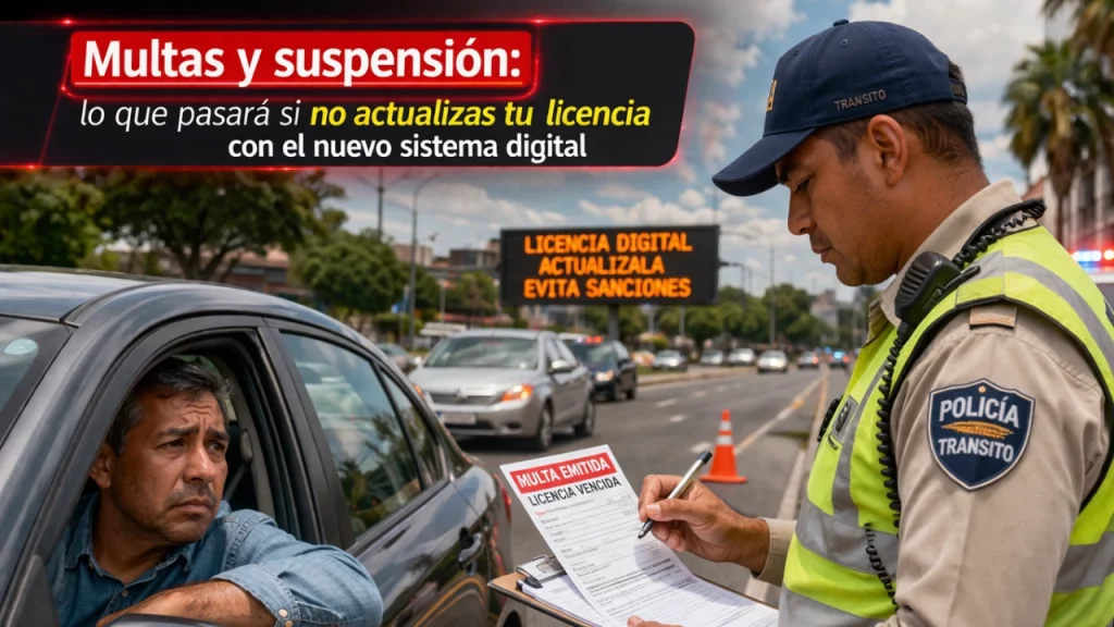 Multas y suspensión: lo que pasará si no actualizas tu licencia con el nuevo sistema digital