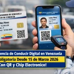 Nueva Licencia de Conducir Digital en Venezuela: Regla Obligatoria Desde 15 de Marzo 2026 con QR y Chip Electrónico