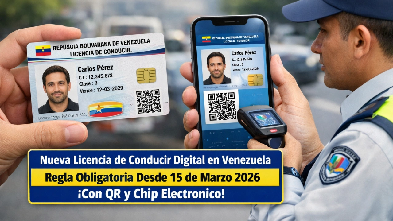 Nueva Licencia de Conducir Digital en Venezuela: Regla Obligatoria Desde 15 de Marzo 2026 con QR y Chip Electrónico