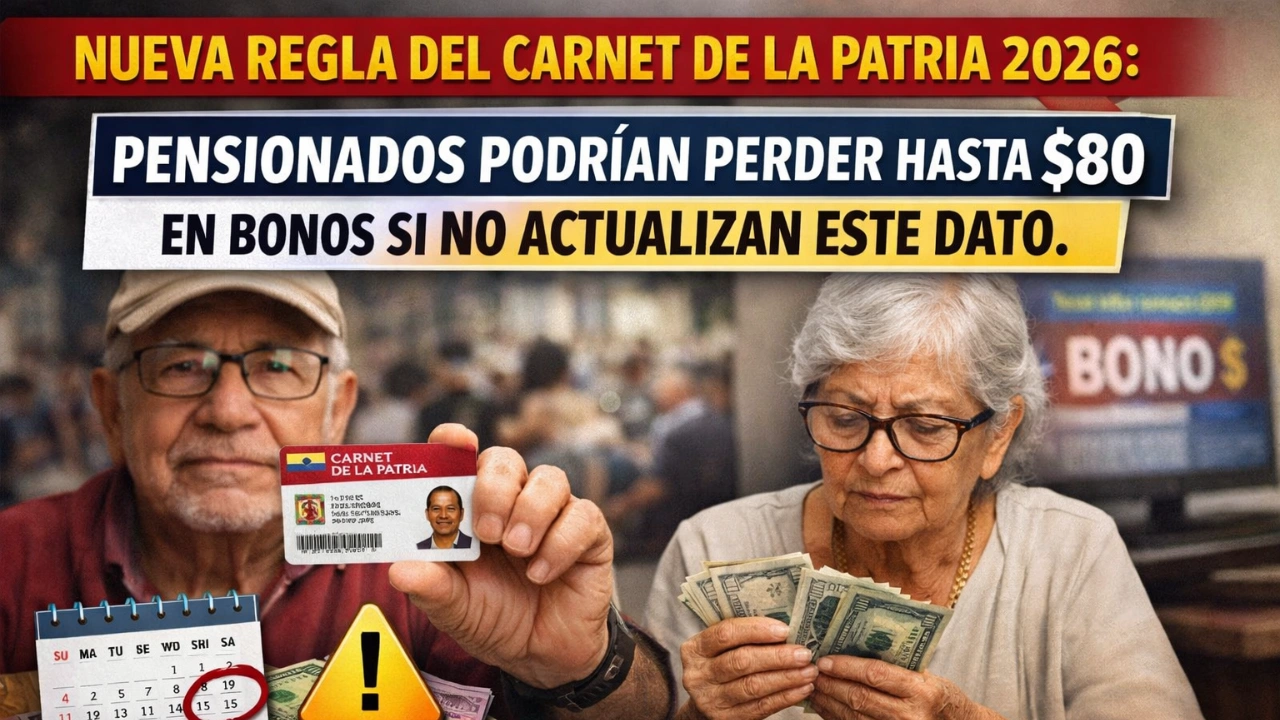 Nueva Regla del Carnet de la Patria 2026: Pensionados Podrían Perder Hasta $80 en Bonos si No Actualizan Este Dato