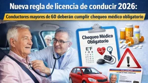 Nueva Regla de Licencia de Conducir 2026: Conductores Mayores de 60 Deberán Cumplir Chequeo Médico Obligatorio