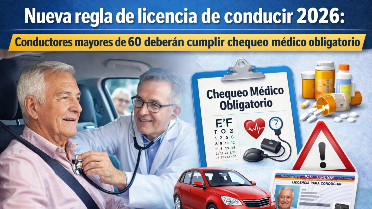 Nueva Regla de Licencia de Conducir 2026: Conductores Mayores de 60 Deberán Cumplir Chequeo Médico Obligatorio