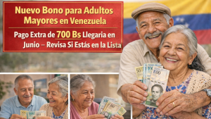 Nuevo Bono para Adultos Mayores en Venezuela: Pago Extra de 700 Bs Llegaría en Junio – Revisa Si Estás en la Lista