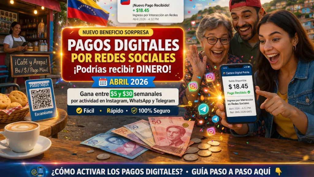 Nuevo beneficio sorpresa 2026: pagos digitales por redes sociales podrían darte dinero en abril