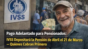 Pago Adelantado para Pensionados: IVSS Depositará la Pensión de Abril el 21 de Marzo — Quiénes Cobran Primero