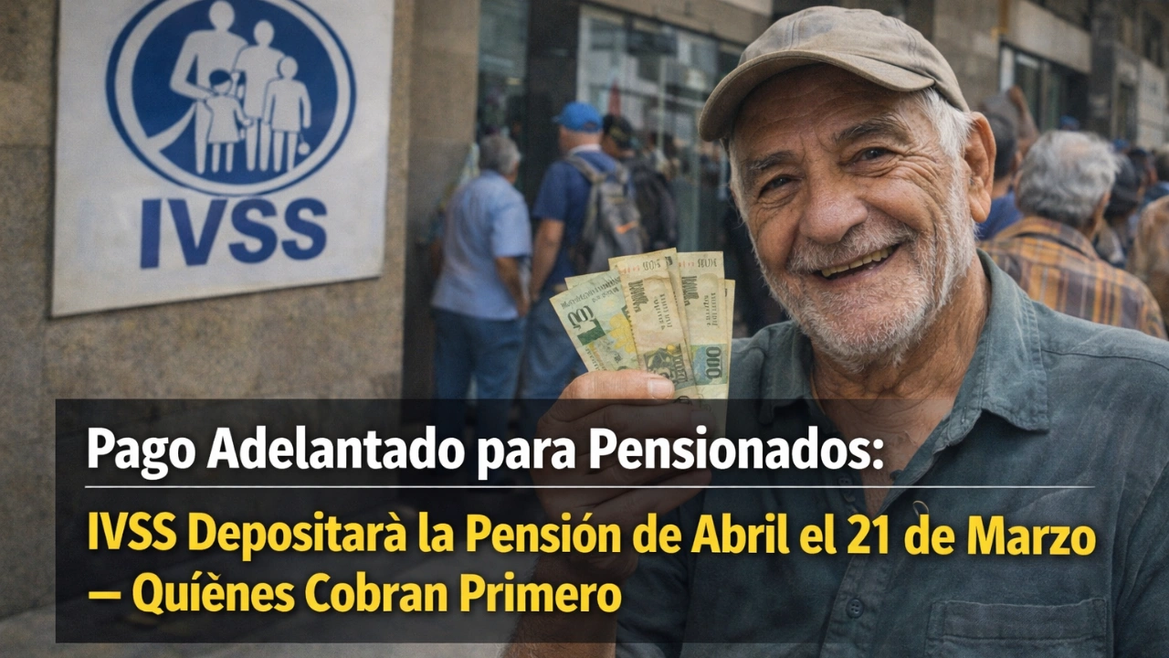 Pago Adelantado para Pensionados: IVSS Depositará la Pensión de Abril el 21 de Marzo — Quiénes Cobran Primero