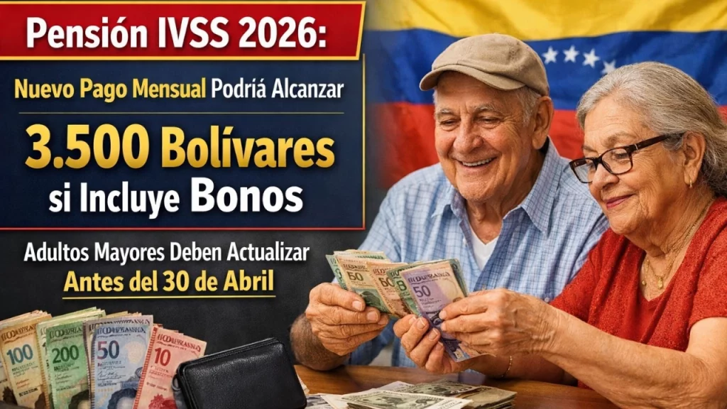 Pensión IVSS 2026: Nuevo Pago Mensual Podría Alcanzar 3.500 Bolívares si Incluye Bonos – Adultos Mayores Deben Actualizar Datos Antes del 30 de Abril