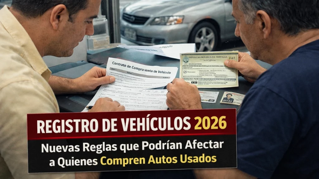 Registro de Vehículos 2026: Nuevas Reglas que Podrían Afectar a Quienes Compren Autos Usados