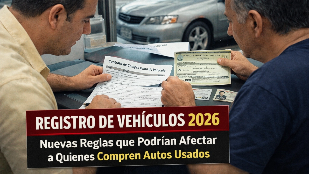 Registro de Vehículos 2026: Nuevas Reglas que Podrían Afectar a Quienes Compren Autos Usados