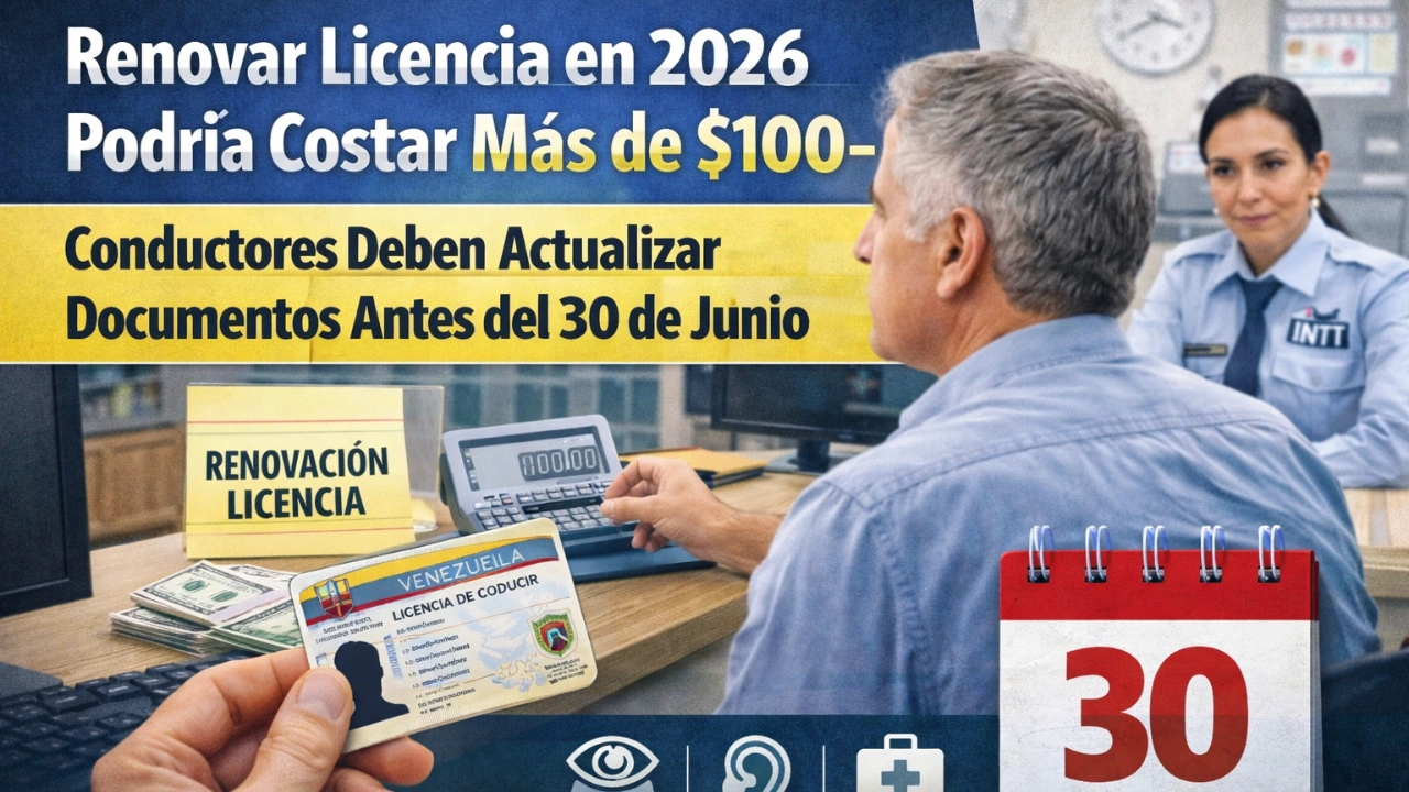 Renovar Licencia en 2026 Podría Costar Más de $100 — Conductores Deben Actualizar Documentos Antes del 30 de Junio