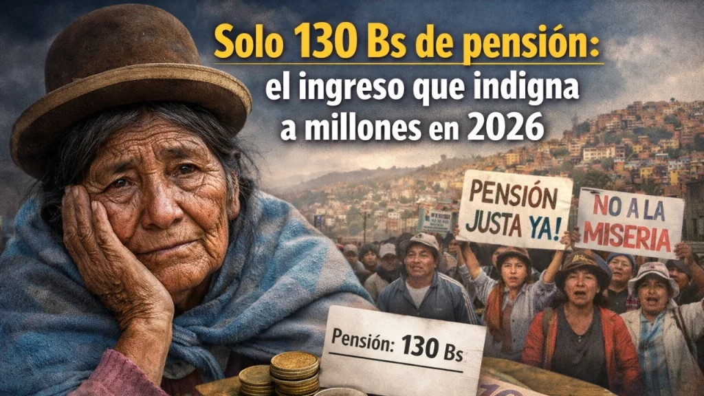 Solo 130 Bs de pensión: el ingreso que indigna a millones en 2026
