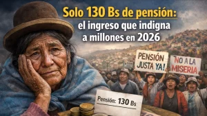 Solo 130 Bs de pensión: el ingreso que indigna a millones en 2026