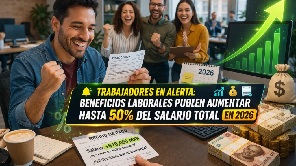Trabajadores en alerta 2026: beneficios laborales podrían aumentar hasta 50% del salario total este año