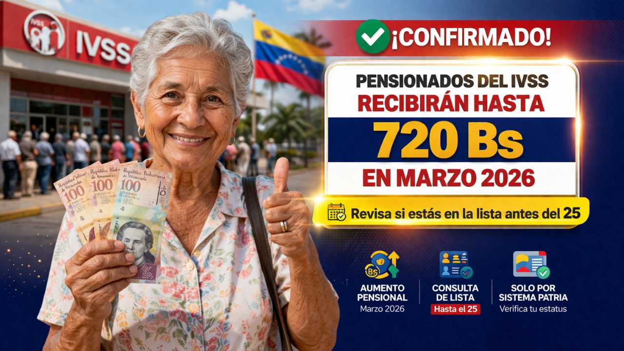 ¡Confirmado! Pensionados del IVSS recibirán hasta 720 Bs en marzo 2026: guía completa para verificar antes del 25