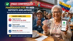 ¡Pago Confirmado! Pensionados IVSS Reciben Depósito Adelantado — Revisa Fechas Exactas de Marzo-Abril 2026